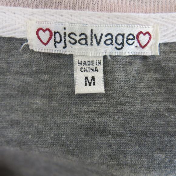 PJ SALVAGE Pajama Top "Great Outdoors" Size M Winter Christmas Reindeer Warm - Picture 4 of 4